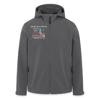 Wasserburg am Bodensee, Durchatmen, Deutschland - Recycelte Männer Softshell-Jacke von Stanley/Stella - Anthrazit - Vorne - AI Model Male 185 light (185cm)