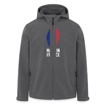 Made In France / Frankreich / République française - Recycelte Männer Softshell-Jacke von Stanley/Stella - Anthrazit - Vorne - AI Model Male 185 light (185cm)
