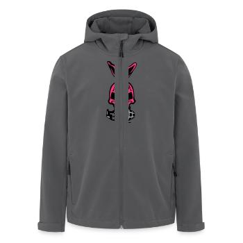 tod kaninchenohr kopf schaedel granate 1 - Recycelte Männer Softshell-Jacke von Stanley/Stella - Anthrazit - Vorne - AI Model Male 185 light (185cm)