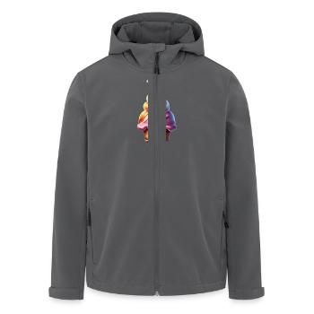 Süße Eiswaffel - Recycelte Männer Softshell-Jacke von Stanley/Stella - Anthrazit - Vorne - AI Model Male 185 light (185cm)
