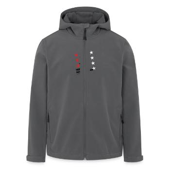 Farinet Wallis Patois star - Recycelte Männer Softshell-Jacke von Stanley/Stella - Anthrazit - Vorne - AI Model Male 185 light (185cm)