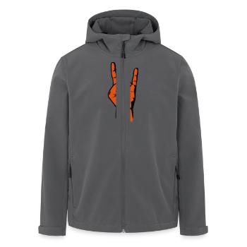 Rock Metall Hand - Recycelte Männer Softshell-Jacke von Stanley/Stella - Anthrazit - Vorne - AI Model Male 185 light (185cm)