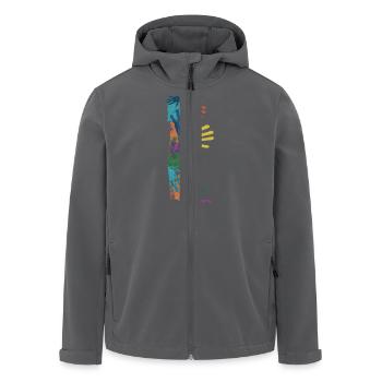 HANDS OF TOUCH - Recycelte Männer Softshell-Jacke von Stanley/Stella - Anthrazit - Vorne - AI Model Male 185 light (185cm)