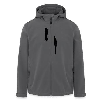 M Graffiti Tropfen Farbklex Spray - Recycelte Männer Softshell-Jacke von Stanley/Stella - Anthrazit - Vorne - AI Model Male 185 light (185cm)