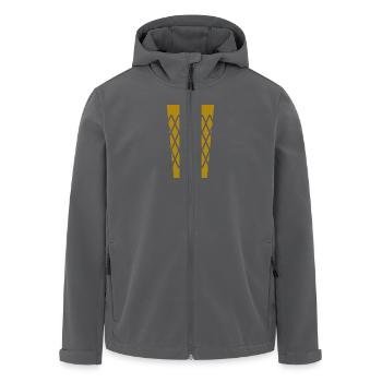 Geripptes - Recycelte Männer Softshell-Jacke von Stanley/Stella - Anthrazit - Vorne - AI Model Male 185 light (185cm)