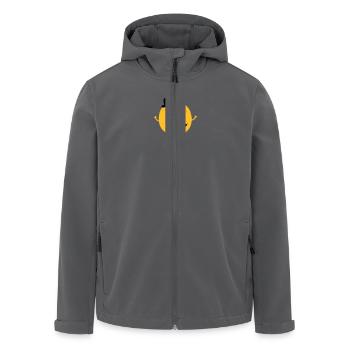 Funny Orange with Mustache - Recycelte Männer Softshell-Jacke von Stanley/Stella - Anthrazit - Vorne - AI Model Male 185 light (185cm)