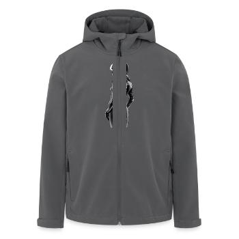 Motorradfahrerin Motorrad für eine - Recycelte Männer Softshell-Jacke von Stanley/Stella - Anthrazit - Vorne - AI Model Male 185 light (185cm)