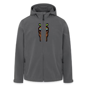 Pixel Deer - Recycelte Männer Softshell-Jacke von Stanley/Stella - Anthrazit - Vorne - AI Model Male 185 light (185cm)
