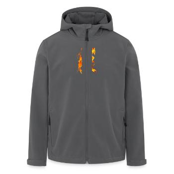 Feuer - Recycelte Männer Softshell-Jacke von Stanley/Stella - Anthrazit - Vorne - AI Model Male 185 light (185cm)