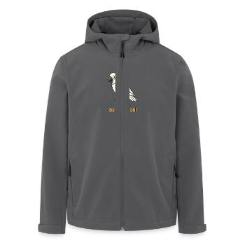Witziger Kakadu Spruch - Recycelte Männer Softshell-Jacke von Stanley/Stella - Anthrazit - Vorne - AI Model Male 185 light (185cm)