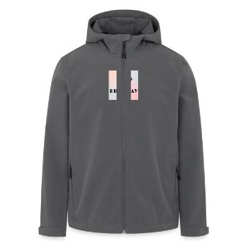 ALLES GUTE ZUM GEBURTSTAG, ALLES GUTE ZUM GEBURTSTAG, GEBURTSTAG, GEBURTSTAG - Recycelte Männer Softshell-Jacke von Stanley/Stella - Anthrazit - Vorne - AI Model Male 185 light (185cm)