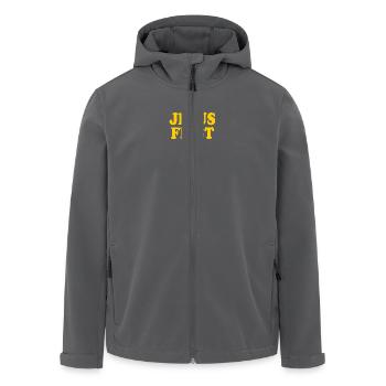 Jesus first - Recycelte Männer Softshell-Jacke von Stanley/Stella - Anthrazit - Vorne - AI Model Male 185 light (185cm)