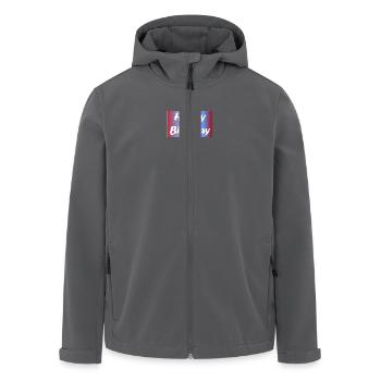 ALLES GUTE ZUM GEBURTSTAG. ALLES GUTE ZUM GEBURTSTAG. JAHRESTAG. - Recycelte Männer Softshell-Jacke von Stanley/Stella - Anthrazit - Vorne - AI Model Male 185 light (185cm)