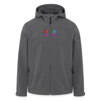God is love - Recycelte Männer Softshell-Jacke von Stanley/Stella - Anthrazit - Vorne - AI Model Male 185 light (185cm)