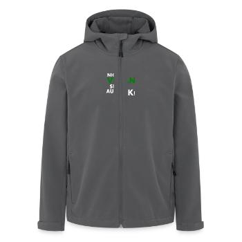 Nicht vegan sein ist auch ok - Recycelte Männer Softshell-Jacke von Stanley/Stella - Anthrazit - Vorne - AI Model Male 185 light (185cm)