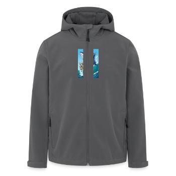 Stay Hungry - Die Vision zum Reichtum - Recycelte Männer Softshell-Jacke von Stanley/Stella - Anthrazit - Vorne - AI Model Male 185 light (185cm)