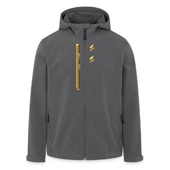 Rune Fehu - Glück, Wohlstand, innere Kraft & Fülle - Recycelte Männer Softshell-Jacke von Stanley/Stella - Anthrazit - Vorne - AI Model Male 185 light (185cm)