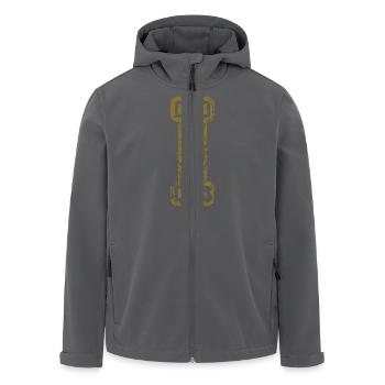 I - Buchstabe - Recycelte Männer Softshell-Jacke von Stanley/Stella - Anthrazit - Vorne - AI Model Male 185 light (185cm)