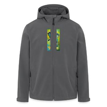 Elephant Painting Elefant Afrika Gemälde Kunst - Recycelte Männer Softshell-Jacke von Stanley/Stella - Anthrazit - Vorne - AI Model Male 185 light (185cm)