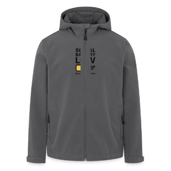 Social Battery Low – Recharging Offline - Recycelte Männer Softshell-Jacke von Stanley/Stella - Anthrazit - Vorne - AI Model Male 185 light (185cm)
