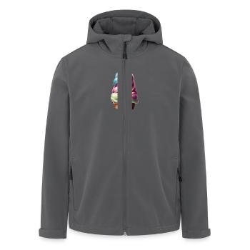 Leckere bunte Eiswaffel - Recycelte Männer Softshell-Jacke von Stanley/Stella - Anthrazit - Vorne - AI Model Male 185 light (185cm)