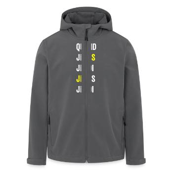 Wenn ich Donnerstag sage, meine ich Donnerstag1 - Recycelte Männer Softshell-Jacke von Stanley/Stella - Anthrazit - Vorne - AI Model Male 185 light (185cm)