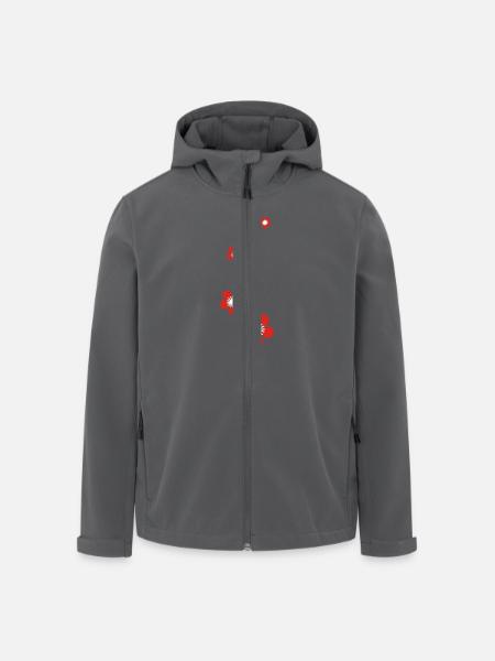 kirschblüten - Recycelte Männer Softshell-Jacke von Stanley/Stella - Anthrazit