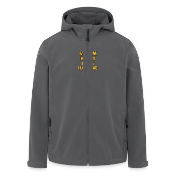 System kennt deine Haltung - Recycelte Männer Softshell-Jacke von Stanley/Stella - Anthrazit - Vorne - AI Model Male 185 light (185cm)