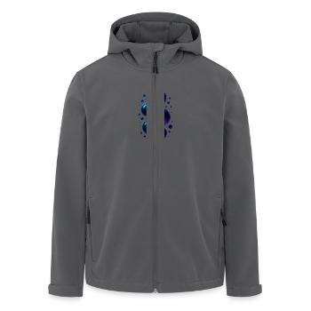 3d Bubbles Blue - Recycelte Männer Softshell-Jacke von Stanley/Stella - Anthrazit - Vorne - AI Model Male 185 light (185cm)