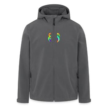 Kunst - Recycelte Männer Softshell-Jacke von Stanley/Stella - Anthrazit - Vorne - AI Model Male 185 light (185cm)