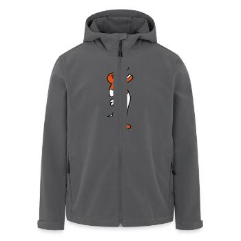Hund Wütend Nach Oben Brüllen Laut Bellen Kläffen - Recycelte Männer Softshell-Jacke von Stanley/Stella - Anthrazit - Vorne - AI Model Male 185 light (185cm)