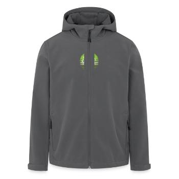 Natur weißer Baum Retro Laubbaum Sonnenuntergang D - Recycelte Männer Softshell-Jacke von Stanley/Stella - Anthrazit - Vorne - AI Model Male 185 light (185cm)