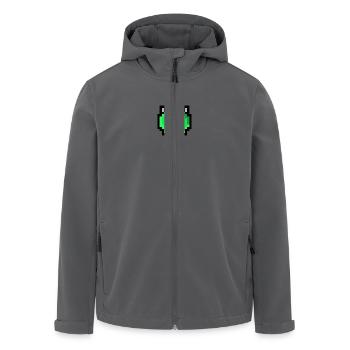 Pixel Bär - Recycelte Männer Softshell-Jacke von Stanley/Stella - Anthrazit - Vorne - AI Model Male 185 light (185cm)