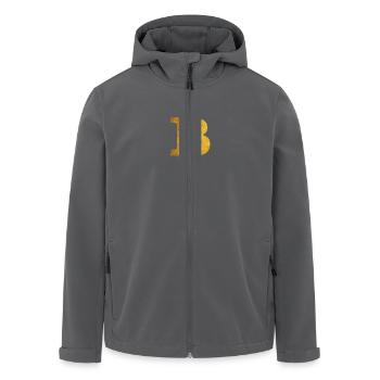 Gold Bitcoin - Recycelte Männer Softshell-Jacke von Stanley/Stella - Anthrazit - Vorne - AI Model Male 185 light (185cm)