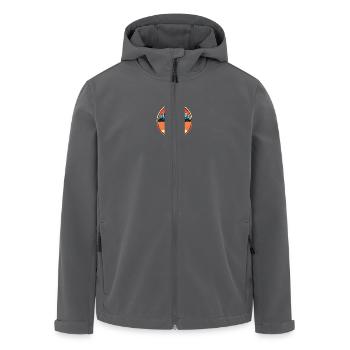 Faultier Hanteln Fitness Sunset - Recycelte Männer Softshell-Jacke von Stanley/Stella - Anthrazit - Vorne - AI Model Male 185 light (185cm)