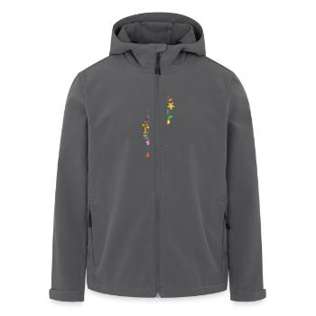 Blumenranke - Recycelte Männer Softshell-Jacke von Stanley/Stella - Anthrazit - Vorne - AI Model Male 185 light (185cm)