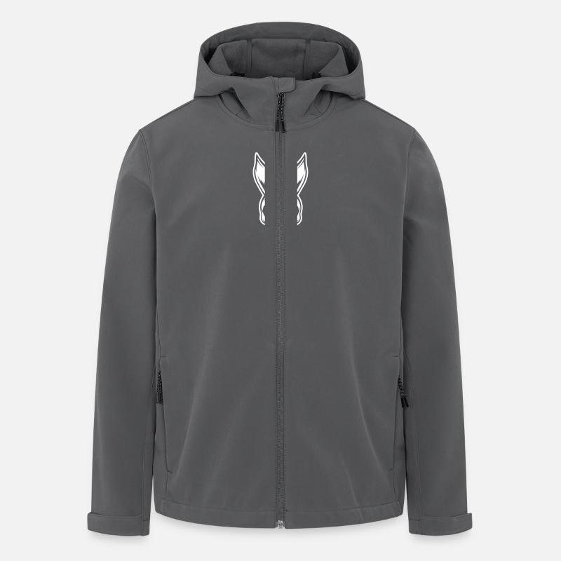 Hase Skelett Skull - Recycelte Männer Softshell-Jacke von Stanley/Stella - Anthrazit