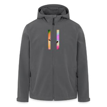 Ich kann mich nicht mehr fühlen - Recycelte Männer Softshell-Jacke von Stanley/Stella - Anthrazit - Vorne - AI Model Male 185 light (185cm)