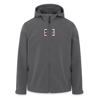 remigriert euch ins knie - Recycelte Männer Softshell-Jacke von Stanley/Stella - Anthrazit - Vorne - AI Model Male 185 light (185cm)