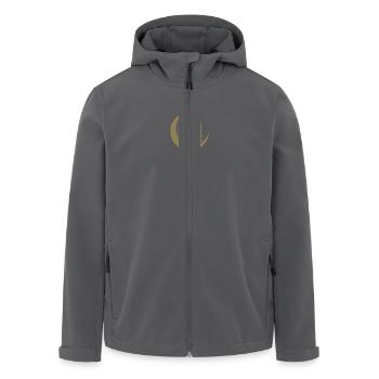 Moschee Silhouette mit Halbmond: Islamische Kunst - Recycelte Männer Softshell-Jacke von Stanley/Stella - Anthrazit - Vorne - AI Model Male 185 light (185cm)