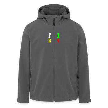 Abi 2024 - Recycelte Männer Softshell-Jacke von Stanley/Stella - Anthrazit - Vorne - AI Model Male 185 light (185cm)