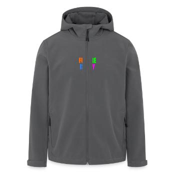 The future is gay - Recycelte Männer Softshell-Jacke von Stanley/Stella - Anthrazit - Vorne - AI Model Male 185 light (185cm)