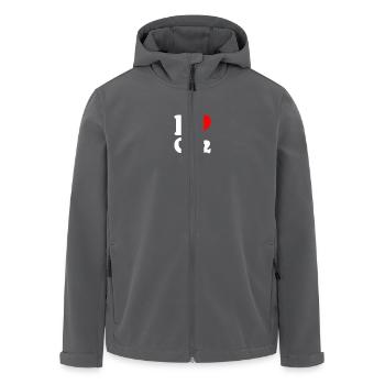 I love co2 - Recycelte Männer Softshell-Jacke von Stanley/Stella - Anthrazit - Vorne - AI Model Male 185 light (185cm)