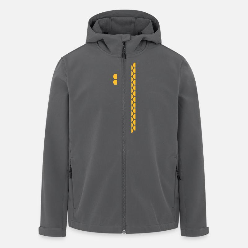 Honeycombs Pattern - Recycelte Männer Softshell-Jacke von Stanley/Stella - Anthrazit