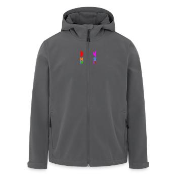 Kein mensch ist illegal - Recycelte Männer Softshell-Jacke von Stanley/Stella - Anthrazit - Vorne - AI Model Male 185 light (185cm)