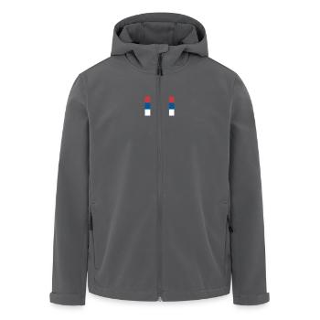 flagge serbien - Recycelte Männer Softshell-Jacke von Stanley/Stella - Anthrazit - Vorne - AI Model Male 185 light (185cm)
