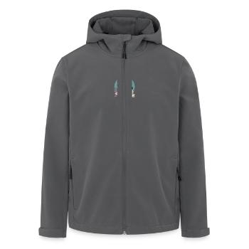 Mops und Schmetterling - Recycelte Männer Softshell-Jacke von Stanley/Stella - Anthrazit - Vorne - AI Model Male 185 light (185cm)