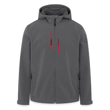 Albanisches Design - Recycelte Männer Softshell-Jacke von Stanley/Stella - Anthrazit - Vorne - AI Model Male 185 light (185cm)
