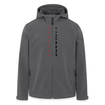 Security Text Logo - Recycelte Männer Softshell-Jacke von Stanley/Stella - Anthrazit - Vorne - AI Model Male 185 light (185cm)