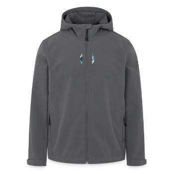 Winter Schneemann Surfer Eiswellen Schneelandschaf - Recycelte Männer Softshell-Jacke von Stanley/Stella - Anthrazit - Vorne - AI Model Male 185 light (185cm)